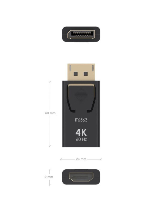 Adaptador HDMI 4K Aisens A125-0908/ DisplayPort Macho - HDMI Hembra