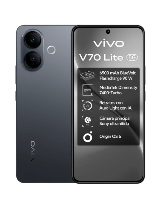 Smartphone Vivo V70 Lite 6GB/ 128GB/ 6.77"/ 5G/ Negro