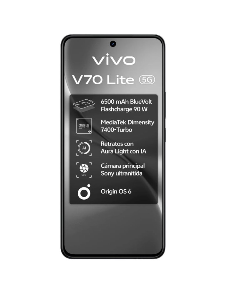 Smartphone Vivo V70 Lite 6GB/ 128GB/ 6.77"/ 5G/ Negro