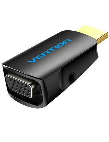 Adaptador Conversor Vention AIDB0/ HDMI Macho a VGA Hembra/ Audio Jack 3.5mm