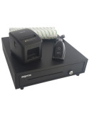 Pack Approx appPOSPACK4180LAN-2D Cajón Portamonedas/ Impresora Térmica/ Lector de Códigos y Rollos Térmicos