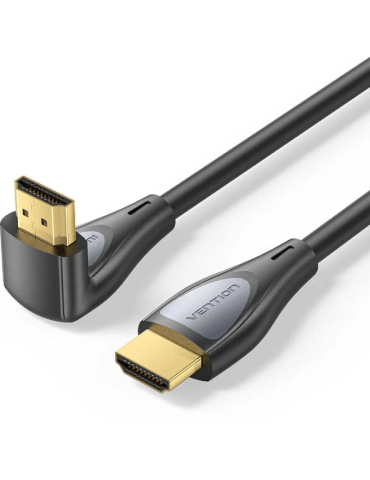 Cable HDMI 2.0 4K Acodado Vention ALQBH/ HDMI Macho - HDMI Macho/ 2m/ Negro