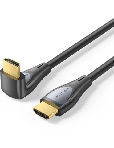 Cable HDMI 2.0 4K Acodado Vention ALRBI/ HDMI Macho - HDMI Macho/ 3m/ Negro