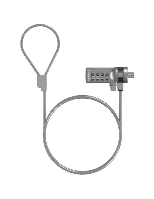 Cable de Seguridad para Portátiles Aisens ASLK-D40N01-SL/ 1.5m Cable de Seguridad para Portátiles Aisens ASLK-D40N01-SL/ 1.5m