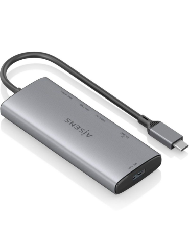 Docking USB Tipo-C Aisens ASUC-6P029-GR/ 1xHDMI 4K/ 1xUSB/ 2xUSB Tipo-C/ 1xLector de Tarjetas/ Gris