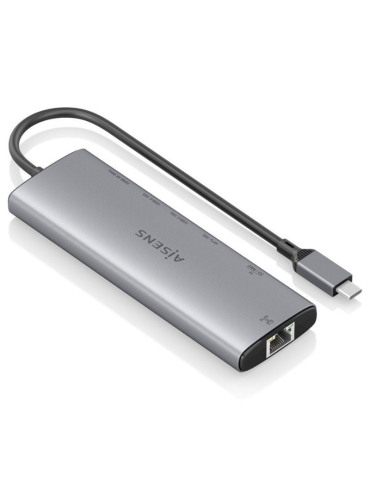 Docking USB Tipo-C Aisens ASUC-8P033-GR/ 1xHDMI 4K/ 1xUSB/ 2xUSB Tipo-C/ 1xRJ45/ 1xLector Tarjetas/ 1xUSB Tipo-C PD/ Gris 2