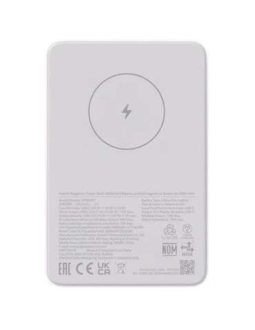Powerbank 5000mAh Xiaomi Magnetic Power Bank 5000/ 18.5W/ Blanca