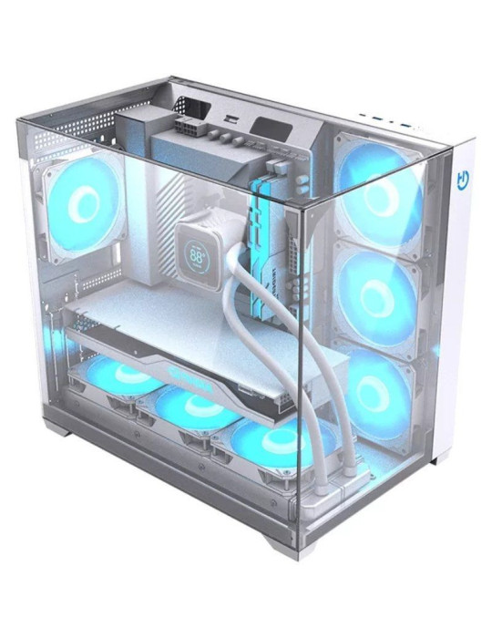 Caja Gaming Semitorre Hiditec SKY/ Blanco