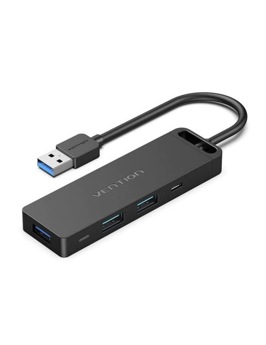 Docking USB 3.0 Vention CHVBB/ 3xUSB/ 1xMicroUSB PD/ 1xLector Tarjetas/ Negro Docking USB 3.0 Vention CHVBB/ 3xUSB/ 1xMicroUSB PD/ 1xLector Tarjetas/ Negro