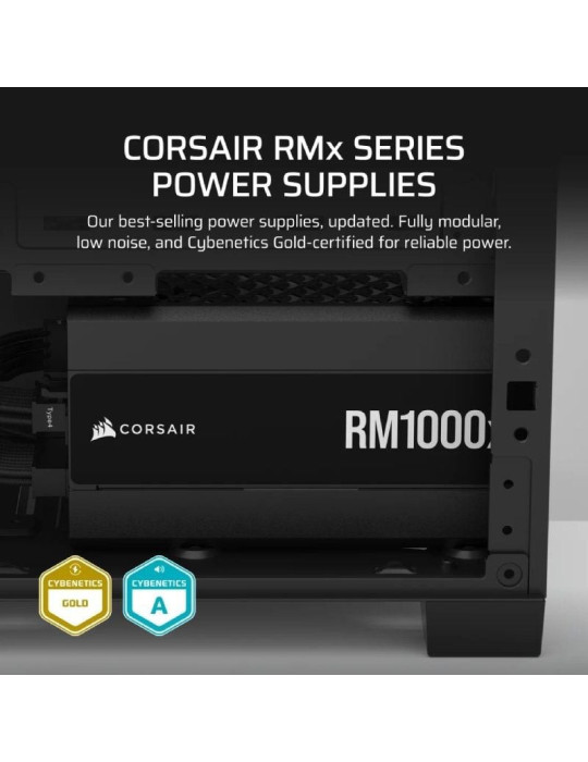 Fuente de Alimentación Corsair RM1000X/ 1000W/ Ventilador 12cm/ Cybenetics Gold