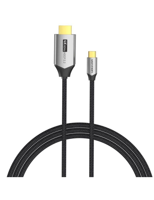 Cable Conversor HDMI 2.0 4K Vention CRBBH/ USB Tipo-C Macho - HDMI Macho/ 2m/ Negro
