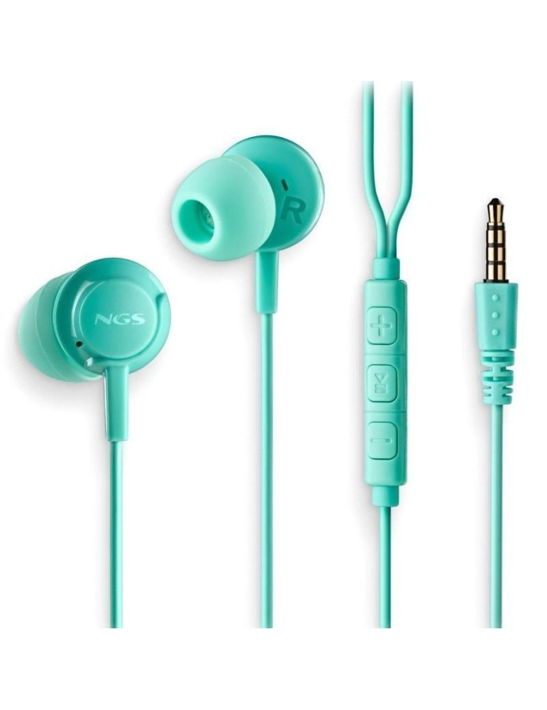 Auriculares Intrauditivos NGS Cross Drift/ con Micrófono/ Jack 3.5/ Verdes