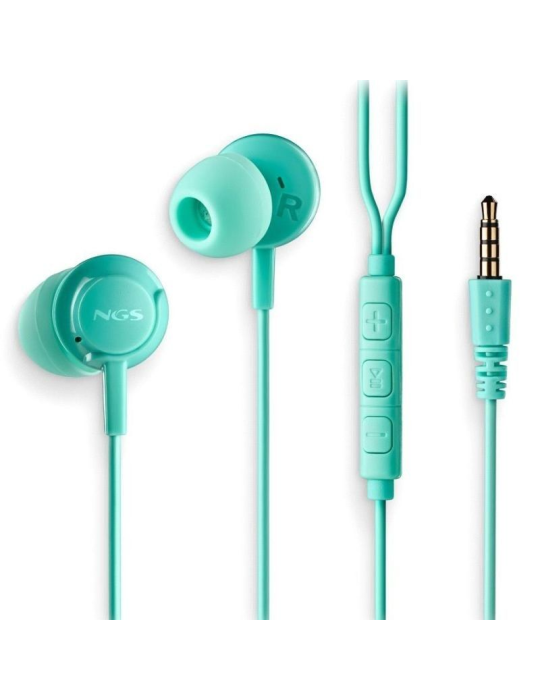 Auriculares Intrauditivos NGS Cross Drift/ con Micrófono/ Jack 3.5/ Verdes