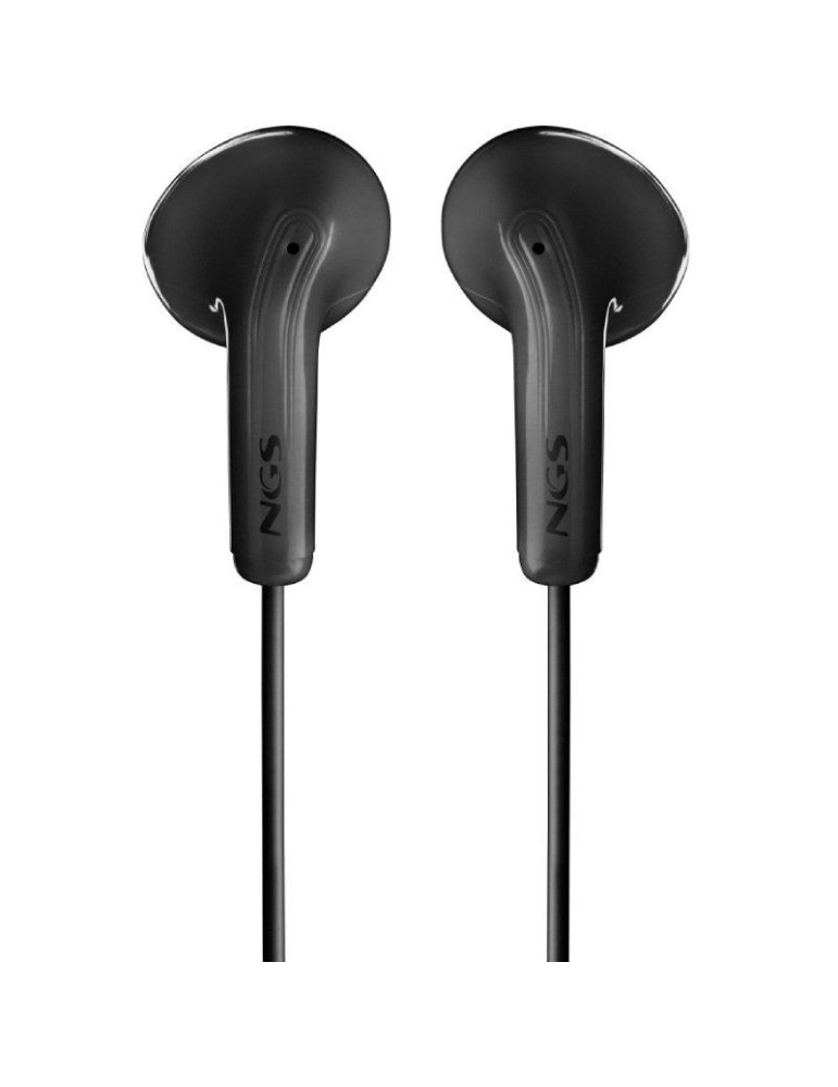 Auriculares Intrauditivos NGS Cross Flip/ con Micrófono/ Jack 3.5/ Negros