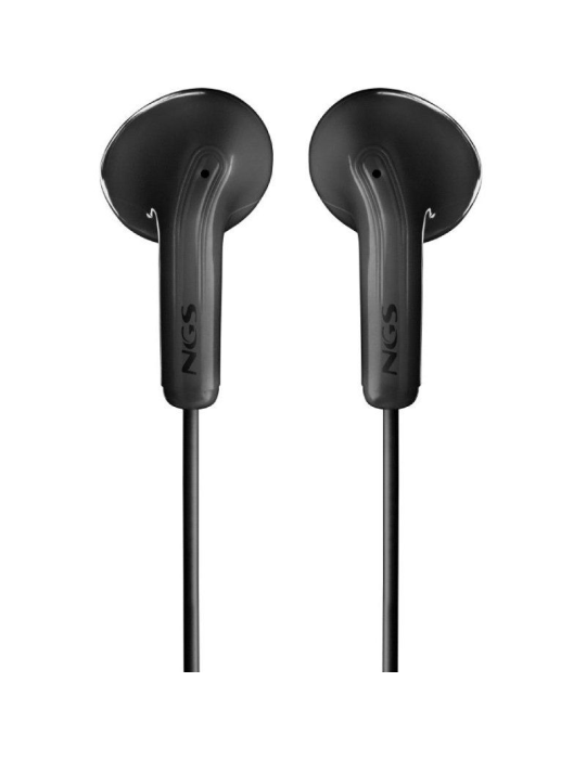 Auriculares Intrauditivos NGS Cross Flip/ con Micrófono/ Jack 3.5/ Negros