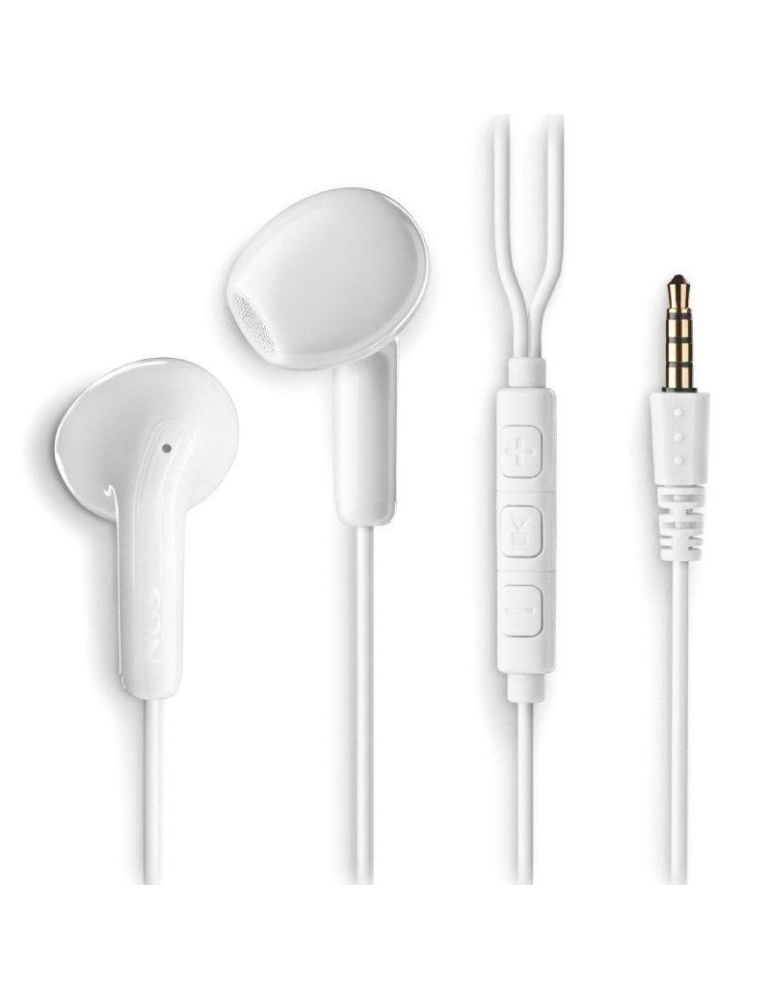Auriculares Intrauditivos NGS Cross Flip/ con Micrófono/ Jack 3.5/ Blancos Auriculares Intrauditivos NGS Cross Flip/ con Micrófono/ Jack 3.5/ Blancos