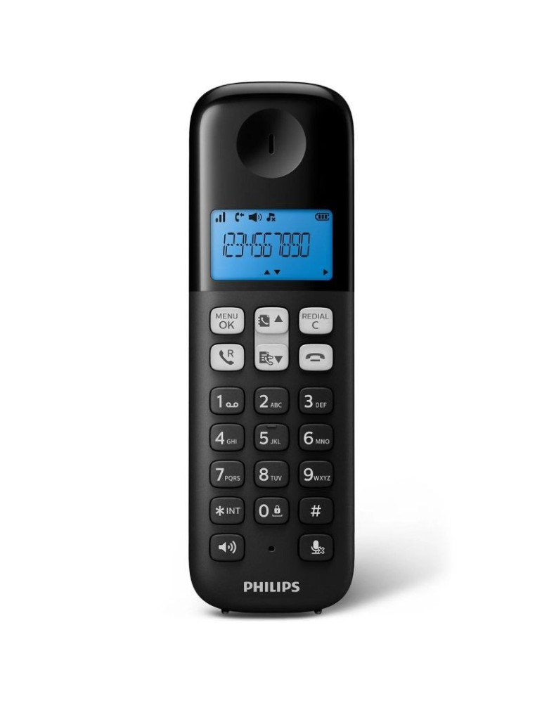 Teléfono Inalámbrico Philips D1611B/34/ Negro