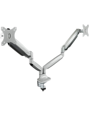 Soporte de Mesa para 2 Monitores TooQ DB3132TNR-S/ Giratorio/ Inclinable/ hasta 9kg 2