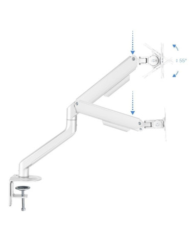 Soporte de Mesa para Monitor TooQ DB4032TNR-W/ Giratorio/ Inclinable/ hasta 9kg 2