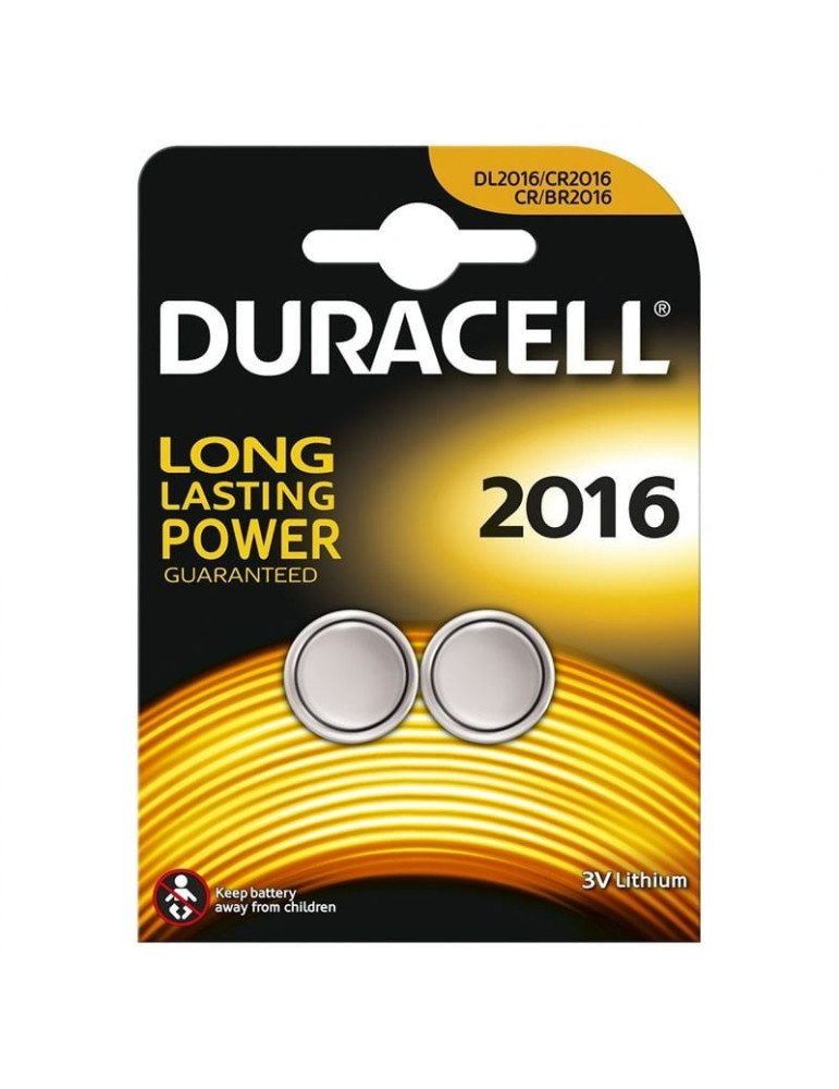 Pack de 2 Pilas de Botón Duracell DL2016B2/ 3V Pack de 2 Pilas de Botón Duracell DL2016B2/ 3V