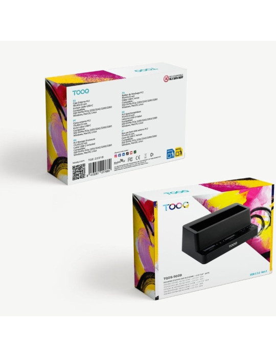 Docking Station para SSD M2 SATA/NVMe TooQ TQDS-502B
