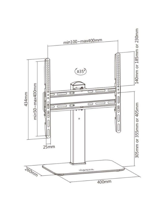 Soporte de Mesa Giratorio DT55S-217 para TV y Monitor de 32"-55"/ hasta 40 kg