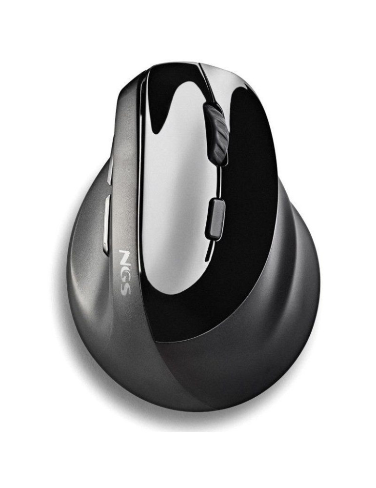 Ratón Vertical Inalámbrico NGS EVO Moksha/ Batería recargable/ Hasta 2400 DPI