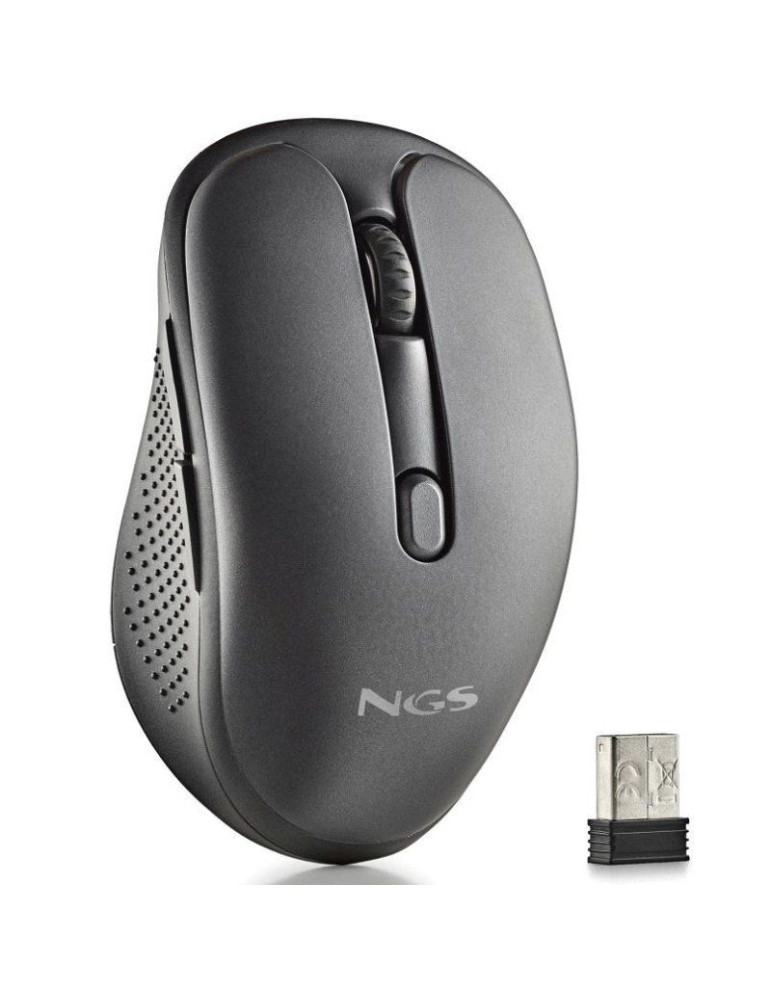 Ratón Inalámbrico NGS Evo Spook silencioso/ Batería recargable/ Hasta 1600 DPI/ Negro Ratón Inalámbrico NGS Evo Spook silencioso/ Batería recargable/ Hasta 1600 DPI/ Negro
