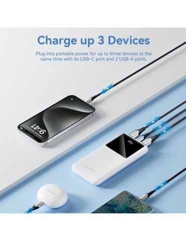 Powerbank 10000mAh Vention FHKW0/ 22.5W/ Blanca 2