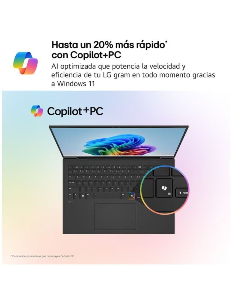 Portátil LG Gram Pro 16Z90TS-G.AU99BN Intel Core Ultra 9-288V/ 32GB/ 1TB SSD/ 16"/ Win11
