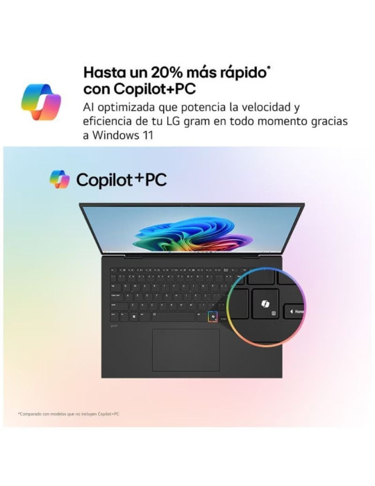 Portátil LG Gram Pro 16Z90TS-G.AU99BN Intel Core Ultra 9-288V/ 32GB/ 1TB SSD/ 16"/ Win11