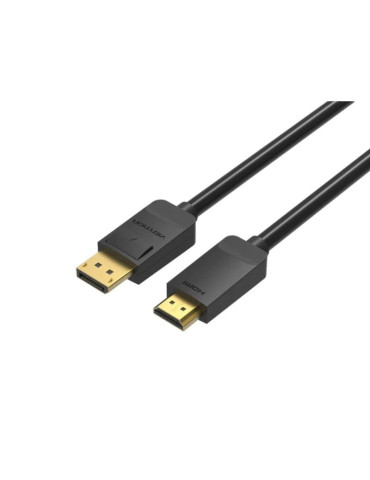 Cable Conversor Vention HADBG/ Displayport Macho - HDMI Macho/ 1.5m/ Negro