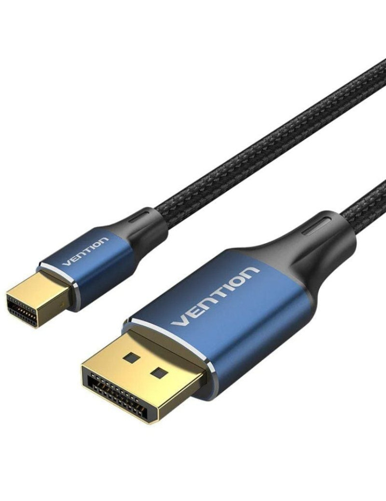 Cable Conversor DisplayPort 1.4 8K Vention HCFLH/ DisplayPort Macho - Mini DisplayPort Macho/ 2m/ Negro y Azul Cable Conversor DisplayPort 1.4 8K Vention HCFLH/ DisplayPort Macho - Mini DisplayPort Macho/ 2m/ Negro y Azul