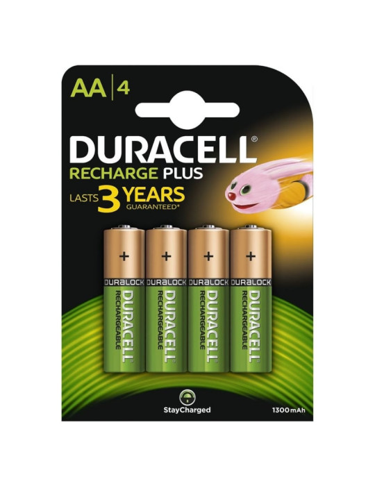 Pack de 4 Pilas AA Duracell HR6-B/ 1.2V/ Recargables Pack de 4 Pilas AA Duracell HR6-B/ 1.2V/ Recargables