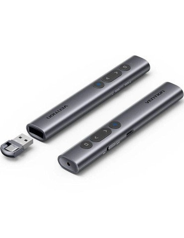 Presentador Inalámbrico por Bluetooth Vention KQJH0/ 2.4GHz/ Gris