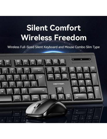 Teclado y Ratón Inalámbricos Vention Combo KTZB0-EN 2