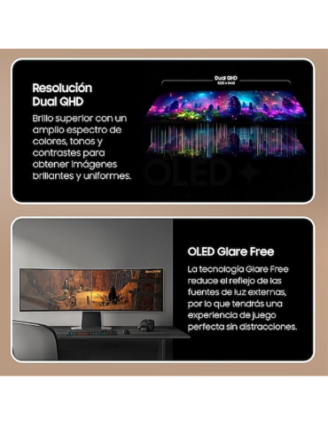 Monitor Gaming Ultrapanorámico Curvo Samsung Odyssey OLED G9 S49DG950SU 49"/ Dual QHD/ 1ms/ 240Hz/ OLED/ Regulable en altura/ Pl 2