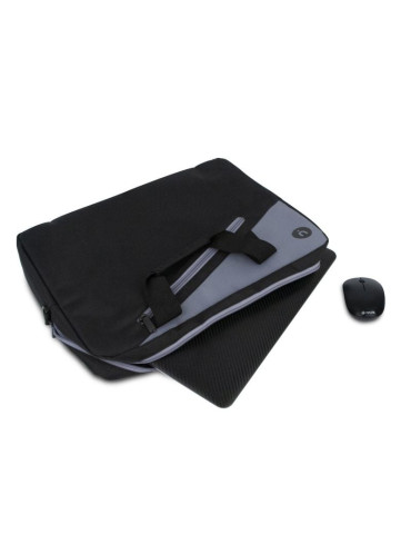 Maletín + Ratón Inalámbrico Monray Master Kit para Portátiles hasta 15.6"/ Negro 2