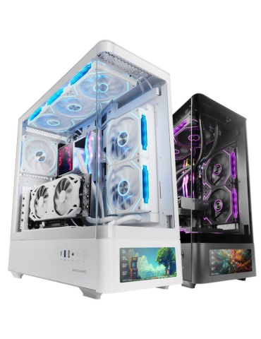 Caja Gaming Semitorre Mars Gaming MC-LCDPRO/ Blanca