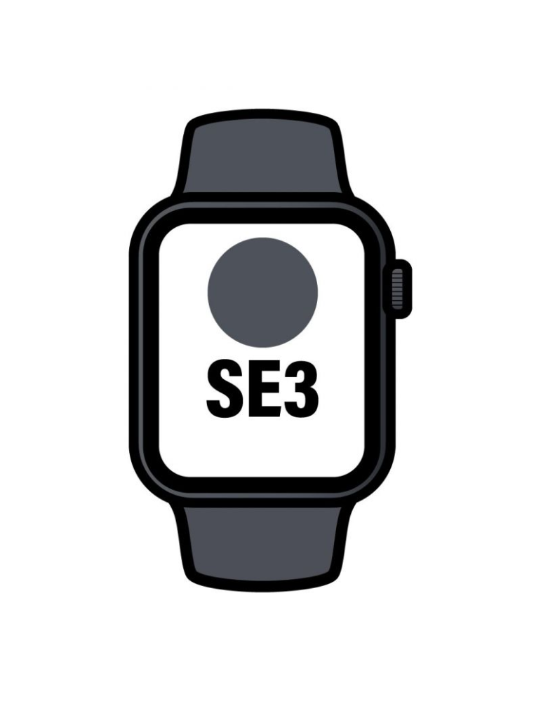 Apple Watch SE3/ GPS/ 40mm/ Caja de Aluminio Medianoche/ Correa Deportiva Negra S/M Apple Watch SE3/ GPS/ 40mm/ Caja de Aluminio Medianoche/ Correa Deportiva Negra S/M