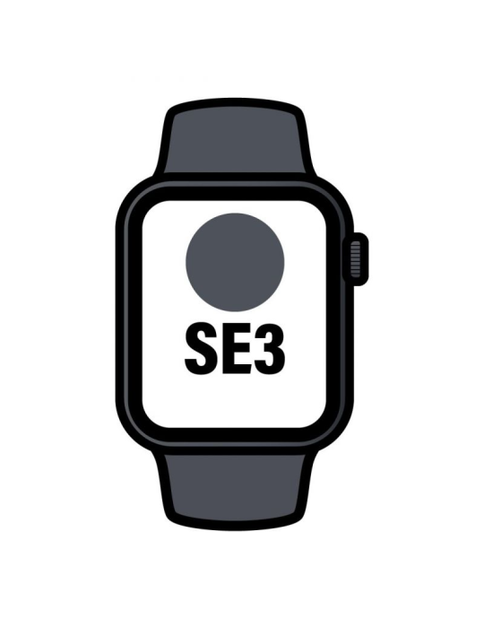 Apple Watch SE3/ GPS/ 40mm/ Caja de Aluminio Medianoche/ Correa Deportiva Negra M/L Apple Watch SE3/ GPS/ 40mm/ Caja de Aluminio Medianoche/ Correa Deportiva Negra M/L