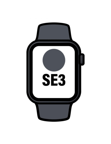 Apple Watch SE3/ GPS/ Cellular/ 44mm/ Caja de Aluminio Medianoche/ Correa Deportiva Medianoche M/L