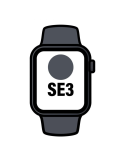 Apple Watch SE3/ GPS/ Cellular/ 44mm/ Caja de Aluminio Medianoche/ Correa Deportiva Medianoche M/L