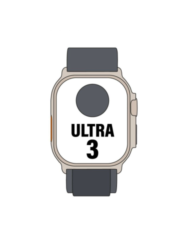 Apple Watch Ultra 3/ GPS/ Cellular/ 49mm/ Caja Titanio Negro/ Correa Loop Alpine Negra S