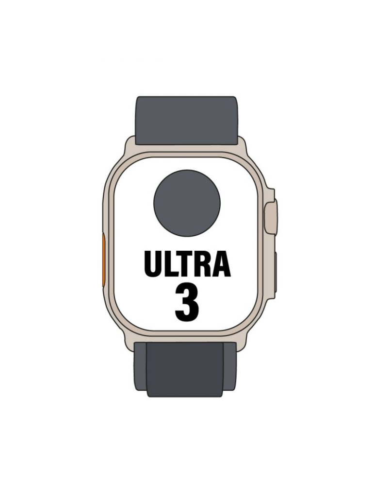 Apple Watch Ultra 3/ GPS/ Cellular/ 49mm/ Caja Titanio Negro/ Correa Loop Alpine Negra L Apple Watch Ultra 3/ GPS/ Cellular/ 49mm/ Caja Titanio Negro/ Correa Loop Alpine Negra L