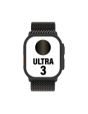 Apple Watch Ultra 3/ GPS/ Cellular/ 49mm/ Caja Titanio Negro/ Correa Milanese Negra S