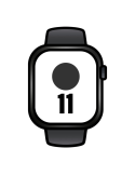 Apple Watch Series 11/ GPS/ Cellular/ 46mm/ Caja de Aluminio Negra/ Correa Deportiva Negra S/M