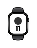Apple Watch Series 11/ GPS/ Cellular/ 46mm/ Titanio Negro Pizarra/ Correa Deportiva Negra M/L