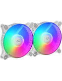Pack 2 Ventiladores Mars Gaming MFDUOW/ 12cm/ FRGB/ Blancos