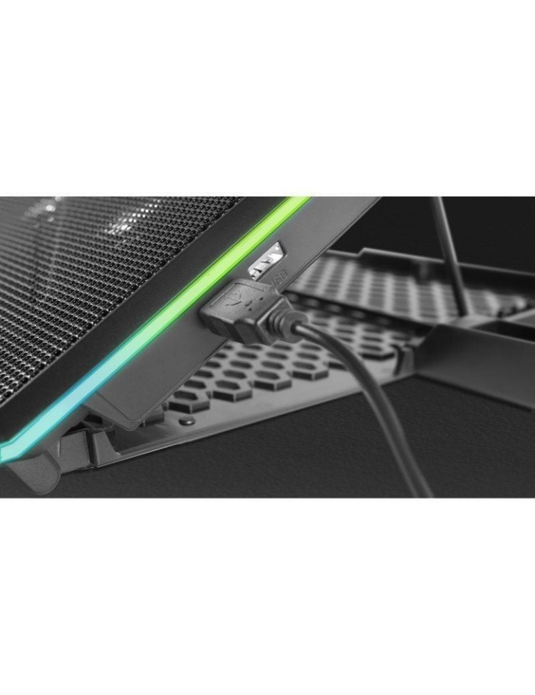 Soporte Refrigerante Mars Gaming MNBC13 para Portátiles hasta 17"/ Iluminación LED